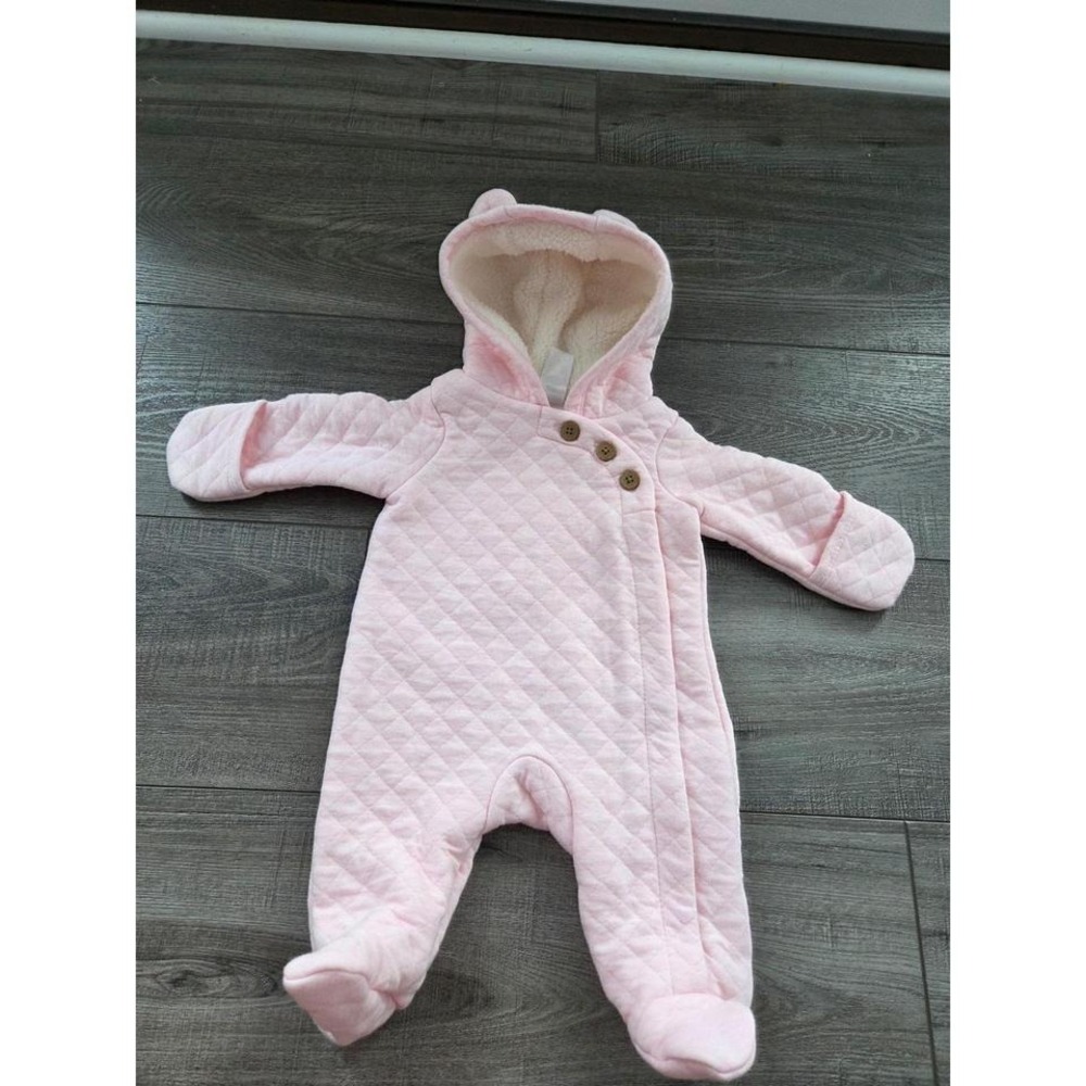Carter's baby girl hooded jumpsuit size newborn
